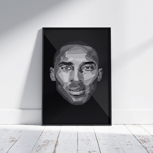 Kobe Bryant Black and White Portrait