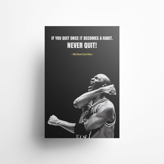 Michael Jordan 'Never Quit' Canvas