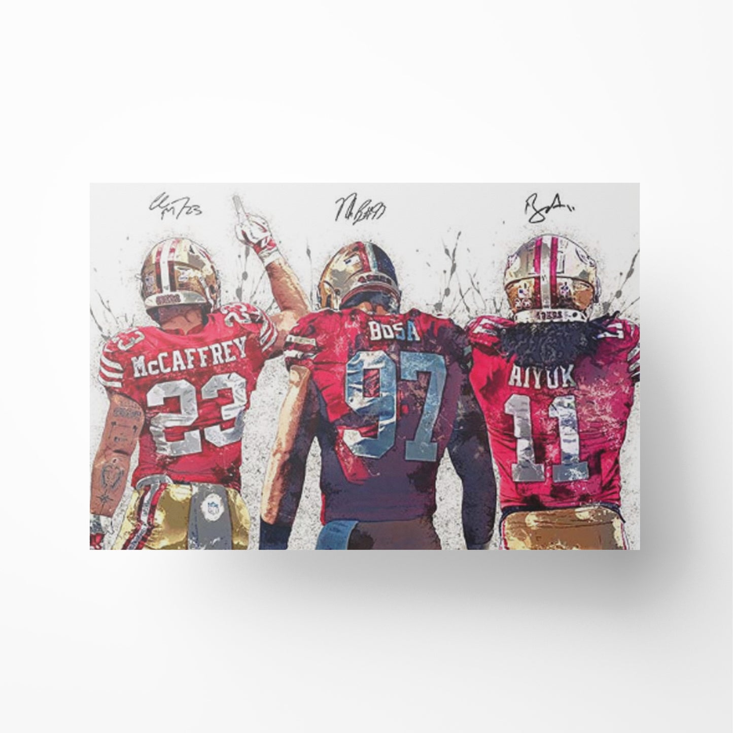 Christian M, Nick B, Brandon A 'Signed Greats' Canvas