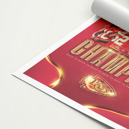 Kansas City Chiefs 'Back to Back' Canvas